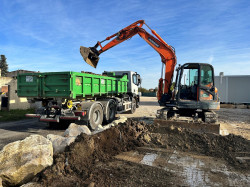 Location de benne de chantier pour la construction  