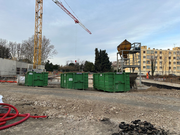 Bennes sur chantier