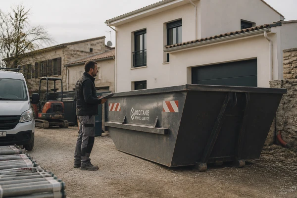 Location benne débarras maison Montpellier